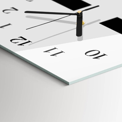 Glass clock vertical Coffee