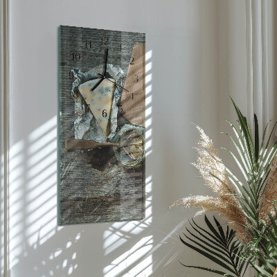 Vertical wall clock Cheese