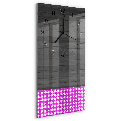 Glass wall clock vertical Table