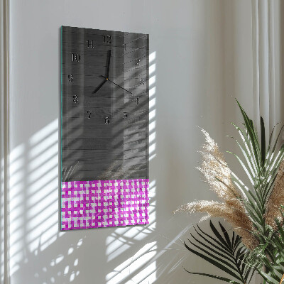 Glass wall clock vertical Table