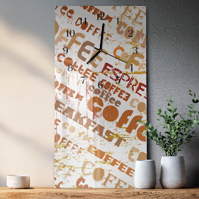 Vertical rectangular wall clock Coffee