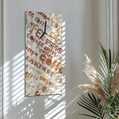 Vertical rectangular wall clock Coffee