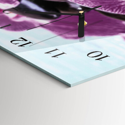 Glass wall clock vertical An idea for orchids