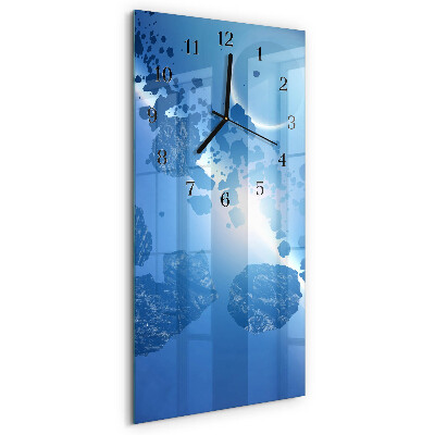 Glass wall clock vertical Heavenly stones