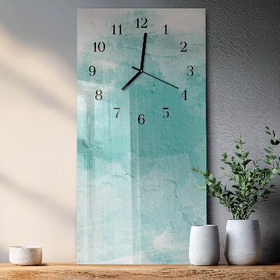Glass wall clock vertical Wall
