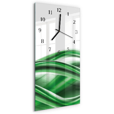 Glass wall clock vertical Abstraction