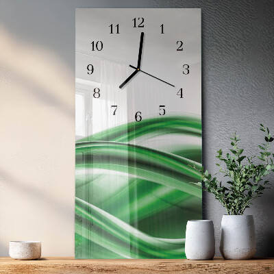 Glass wall clock vertical Abstraction