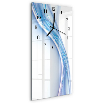 Vertical wall clock Blue abstraction