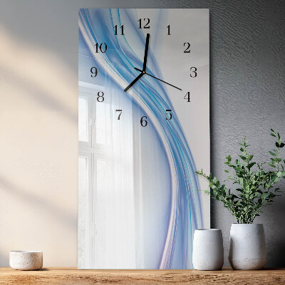 Vertical wall clock Blue abstraction