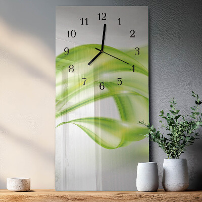 Glass clock vertical Abstract lines