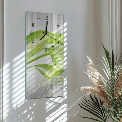 Glass clock vertical Abstract lines