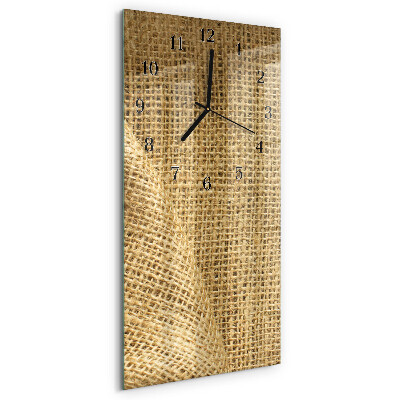 Vertical rectangular wall clock Textile fabric