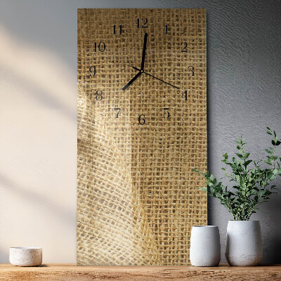 Vertical rectangular wall clock Textile fabric