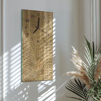 Vertical rectangular wall clock Textile fabric