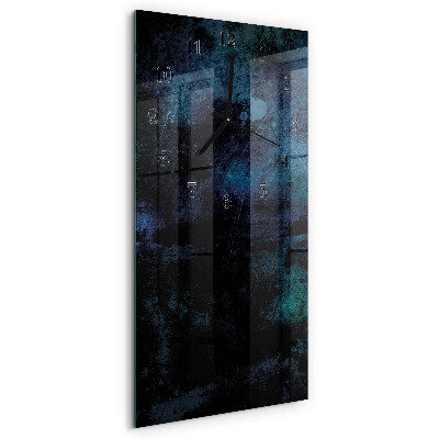 Glass wall clock vertical Pattern