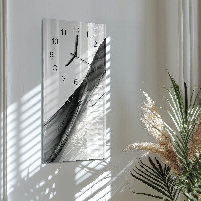 Glass wall clock vertical Pattern