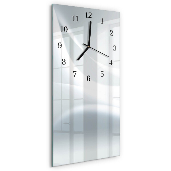 Glass wall clock vertical Pattern