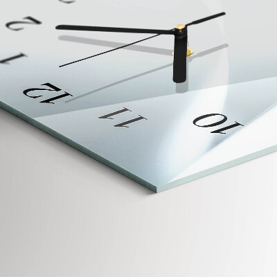 Glass wall clock vertical Pattern