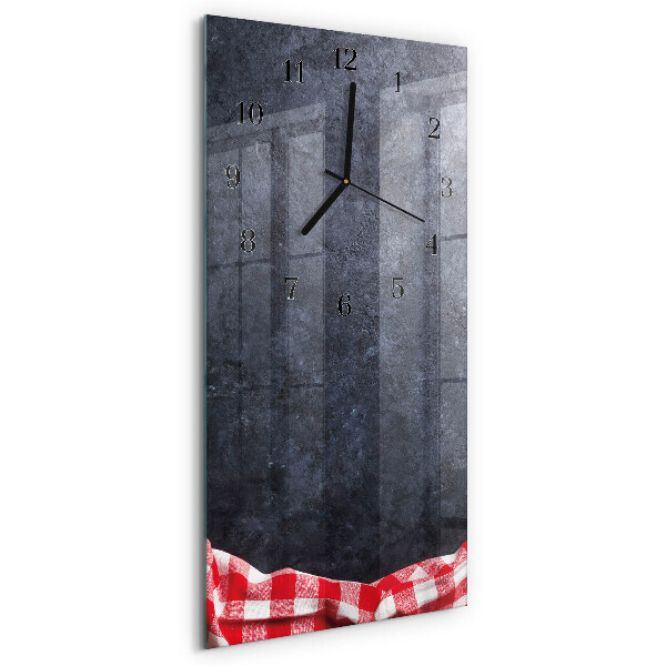 Vertical rectangular wall clock Marble table