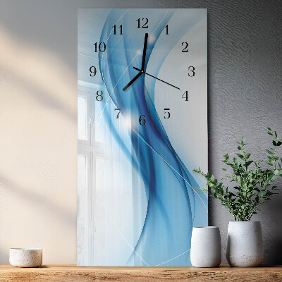 Glass wall clock vertical Pattern