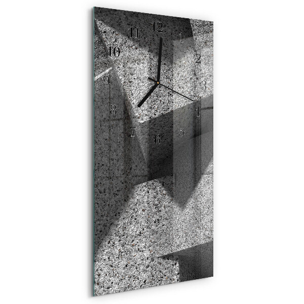 Modern vertical wall clock Marble table
