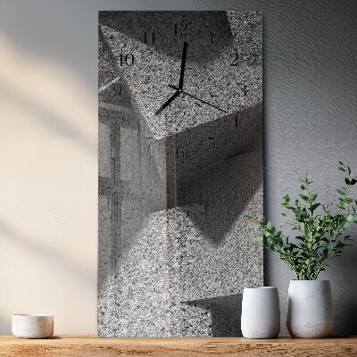 Modern vertical wall clock Marble table