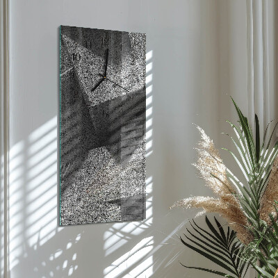 Modern vertical wall clock Marble table