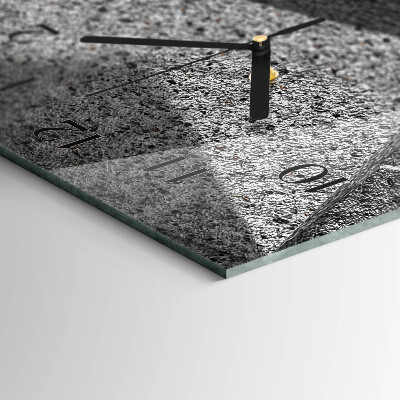 Modern vertical wall clock Marble table