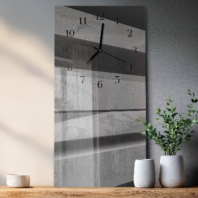 Glass clock vertical Stripes