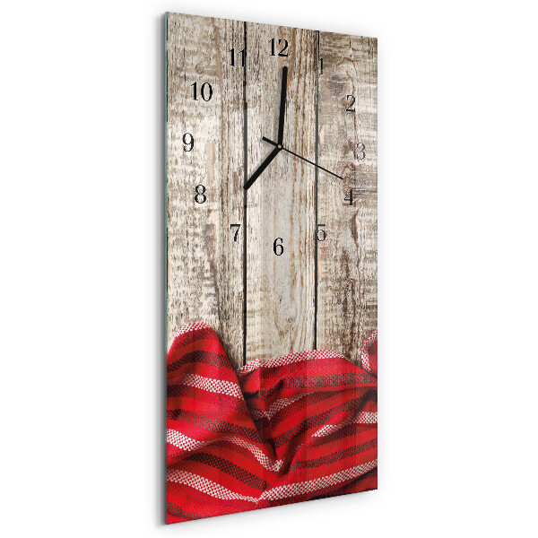 Glass wall clock vertical Tablecloth