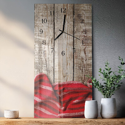 Glass wall clock vertical Tablecloth