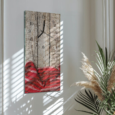 Glass wall clock vertical Tablecloth