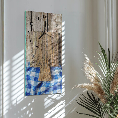 Glass wall clock vertical Cutting boards