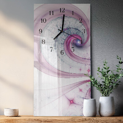 Glass clock vertical Vortex