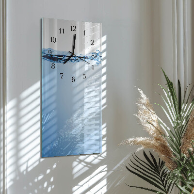 Vertical rectangular wall clock Water