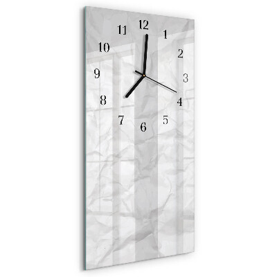 Glass wall clock vertical Paper