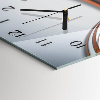 Glass wall clock vertical Pattern