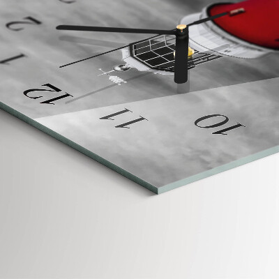 Glass clock vertical Lighthouse