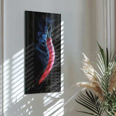 Vertical rectangular wall clock Pepper