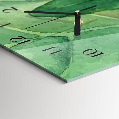Vertical wall clock Leaves