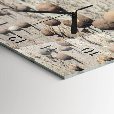 Vertical wall clock Beach stones