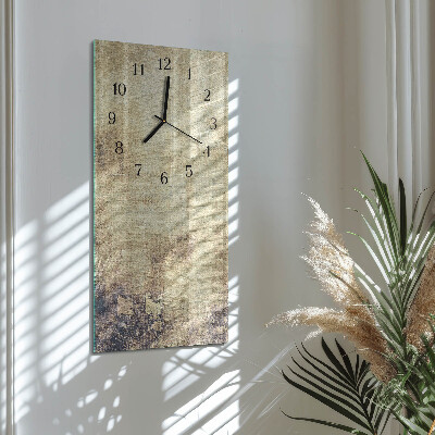 Glass clock vertical Plastic