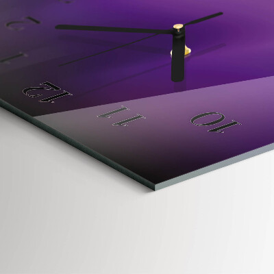 Vertical wall clock Purple waves