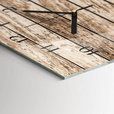 Glass clock vertical Wood