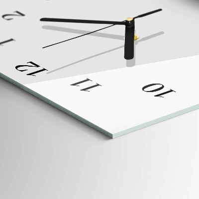 Glass wall clock vertical Purple curtain