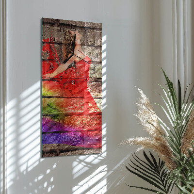 Vertical wall clock Brick