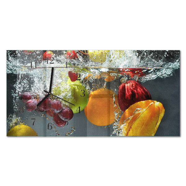 Horizontal wall clock Single fruit