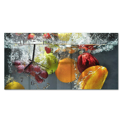 Horizontal wall clock Single fruit