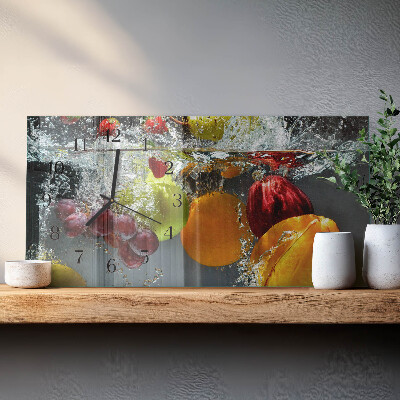 Horizontal wall clock Single fruit