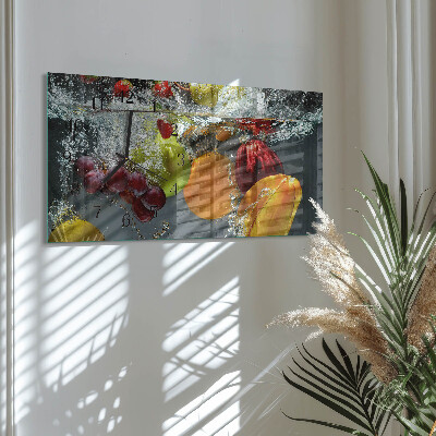 Horizontal wall clock Single fruit